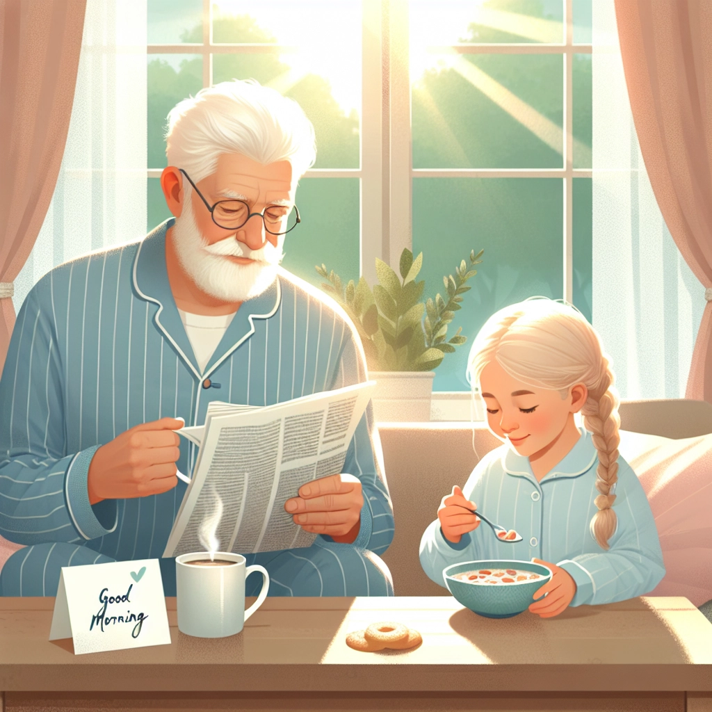 Charming Good Morning Wishes from Grandfather to Granddaughter.webp